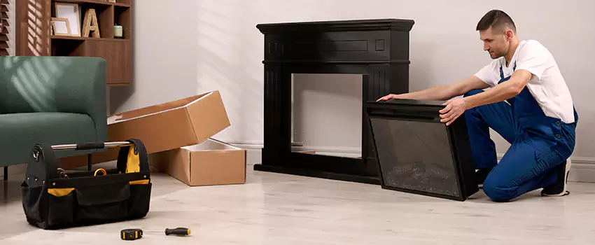 Old Rusted Metal Fireplace Repair And Replacement in Coralville, IA